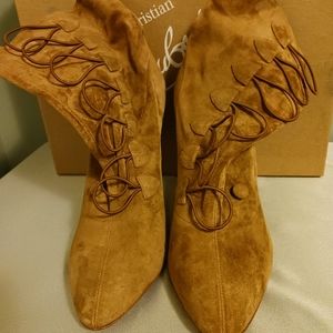 Christian Louboutin Red Bottom Boots 10M Brown